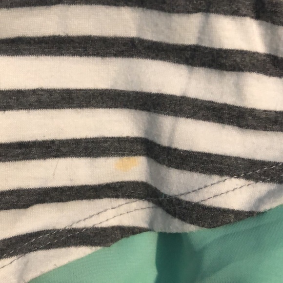 Charming Charlie Teal and Grey Blouse - Picture 5 of 5